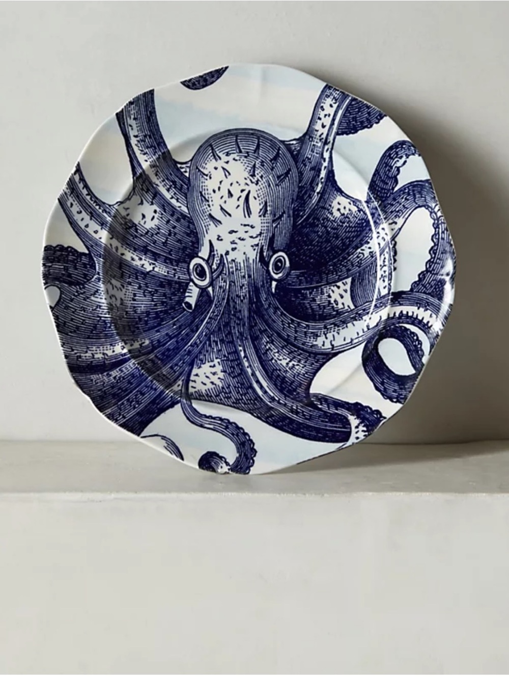 Anthropologie From The Deep Side Octopus Plate